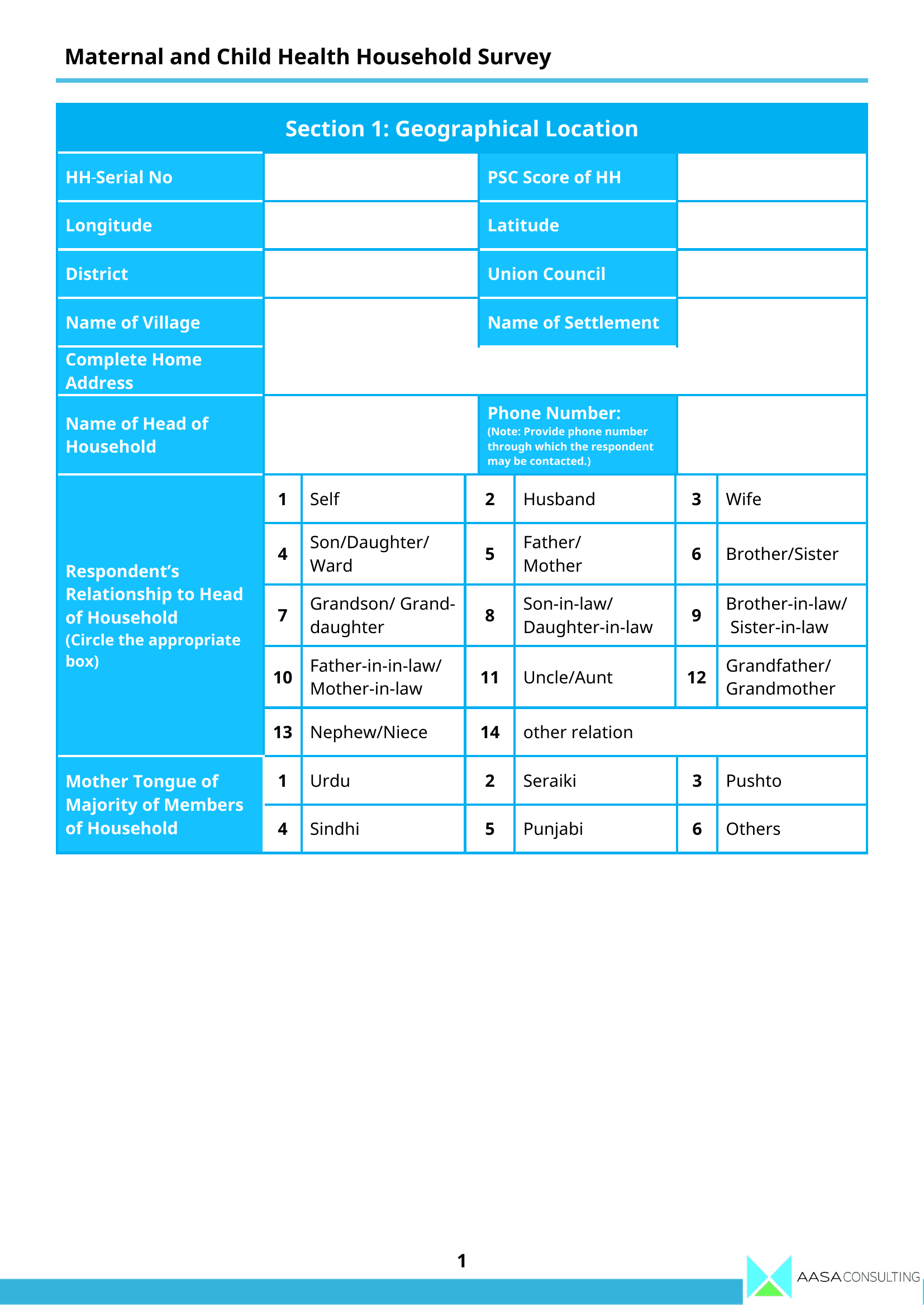Maternal & Child Health Household Survey - Image 3